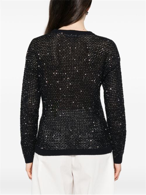 Maglia donna Fabiana Filippi nera con decorazione Fabiana Filippi | MAD276F534M120VR5